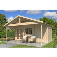 26 % Discount! Fjordholz Gartenhütten Modell Rolf 44 D mit Vordach 24m² Unkategorisiert online kaufen
