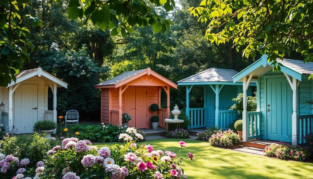 Garten-Hütten Farbgestaltung Garten-Hütten Farbgestaltung