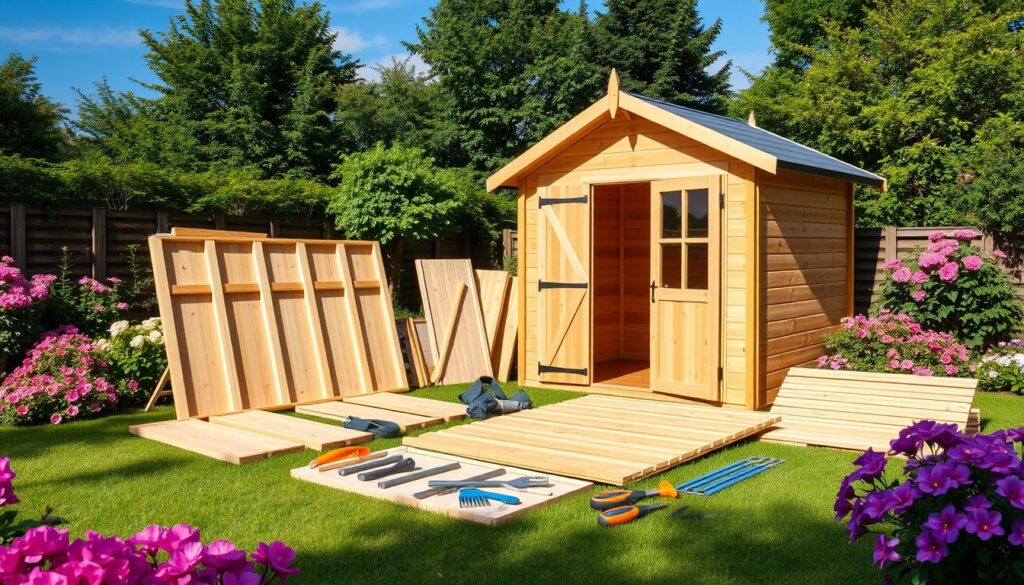 Gartenhaus Aufbau Bausatz
