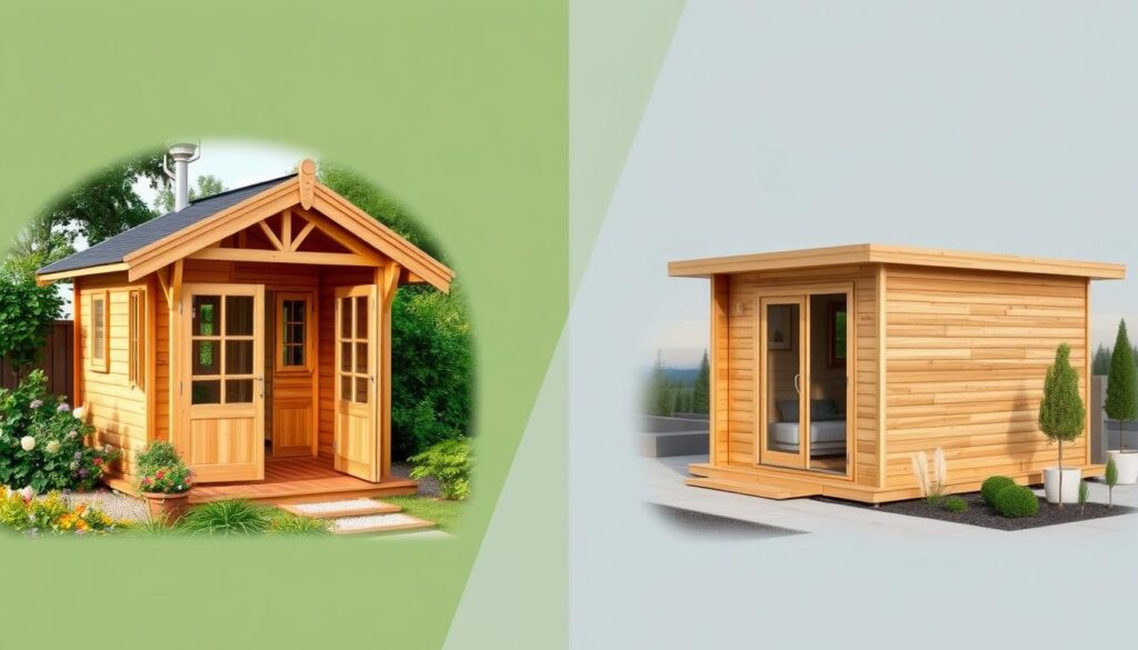 Holz-Gartenhaus Vergleich Selbstbau und Fertigbausatz Holz-Gartenhaus Vergleich Selbstbau und Fertigbausatz