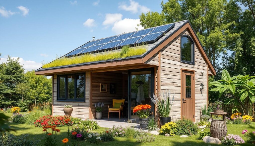 Nachhaltiges modernes Gartenhäuschen