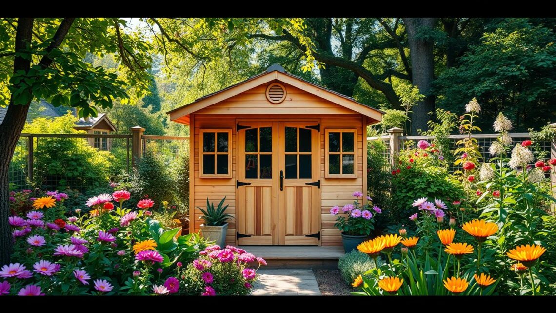 Holz-Gartenhütte 3×3