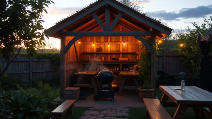 Gemütliche Grillhütte für gesellige Abende