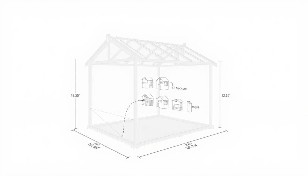 Maße und Richtwerte für Gartenhausbau