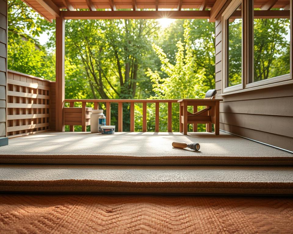 DIY Bodenisolierung Gartenlounge