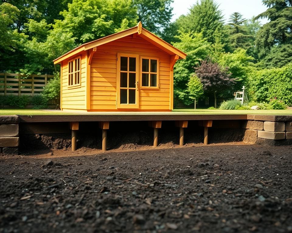 Anwendung Punktfundament Gartenhaus Anwendung Punktfundament Gartenhaus