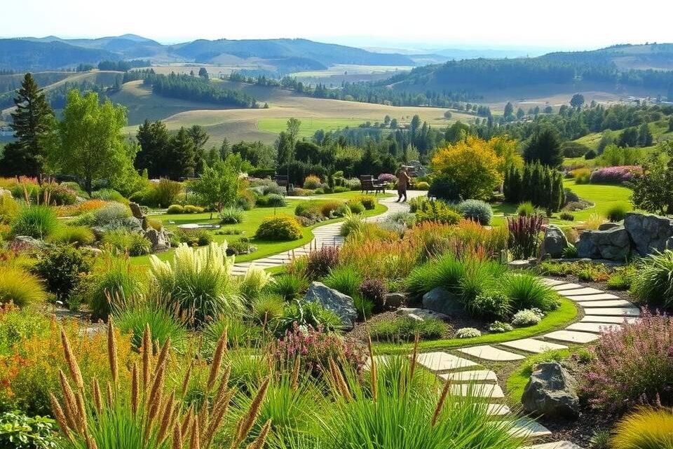 pflegeleichten großen Garten gestalten