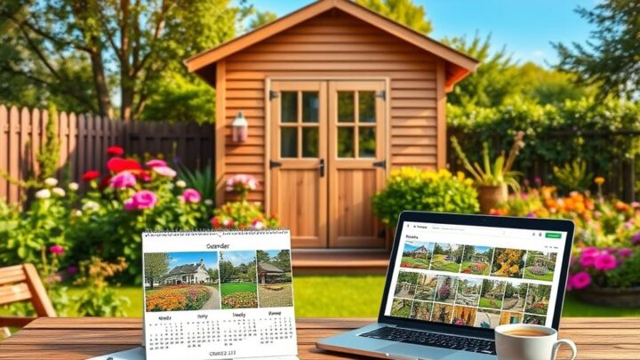 Fotokalender mit Motiven rund um die eigene Gartenhütte