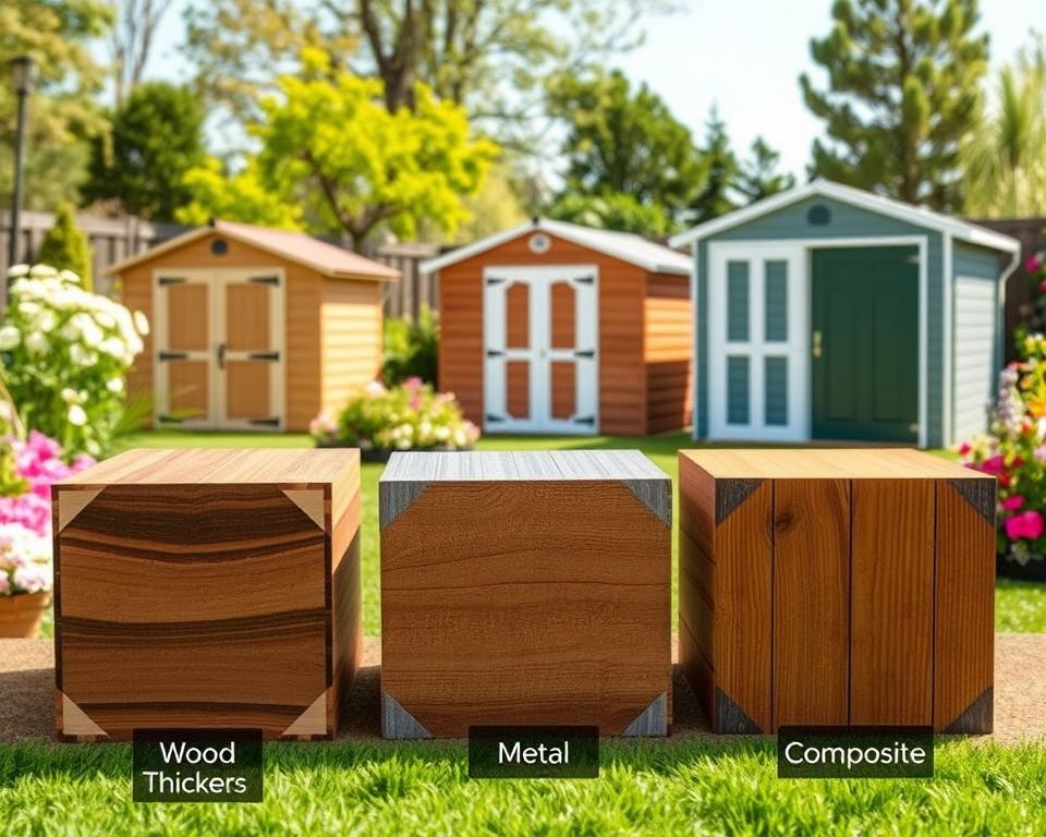 Gartenhütten Wandstärken im Vergleich