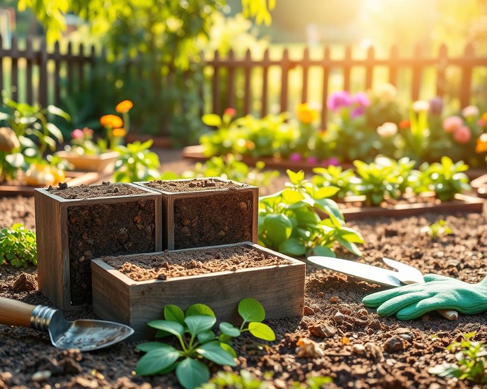 Pflanzsteine vorbereiten Drainage