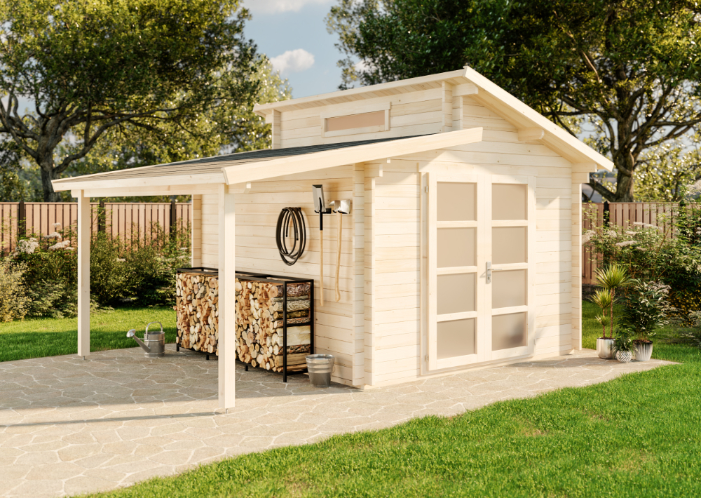 Gartenhaus Aktiva mit Schleppdach 20m²