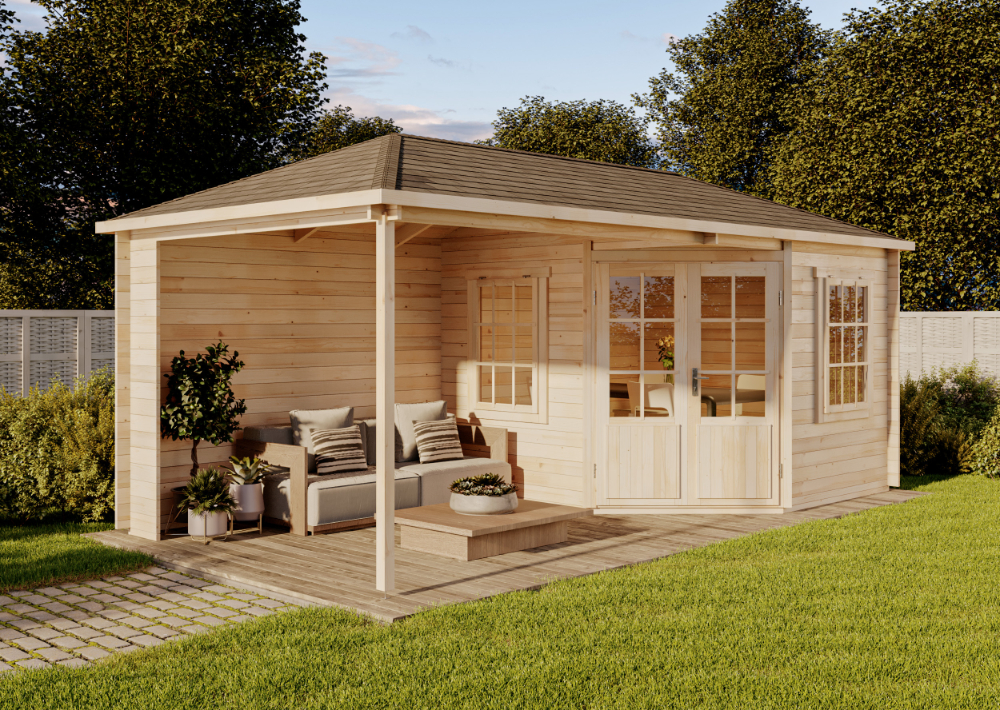 16% reduziert! 5-Eck Gartenhaus Mosel 18m²