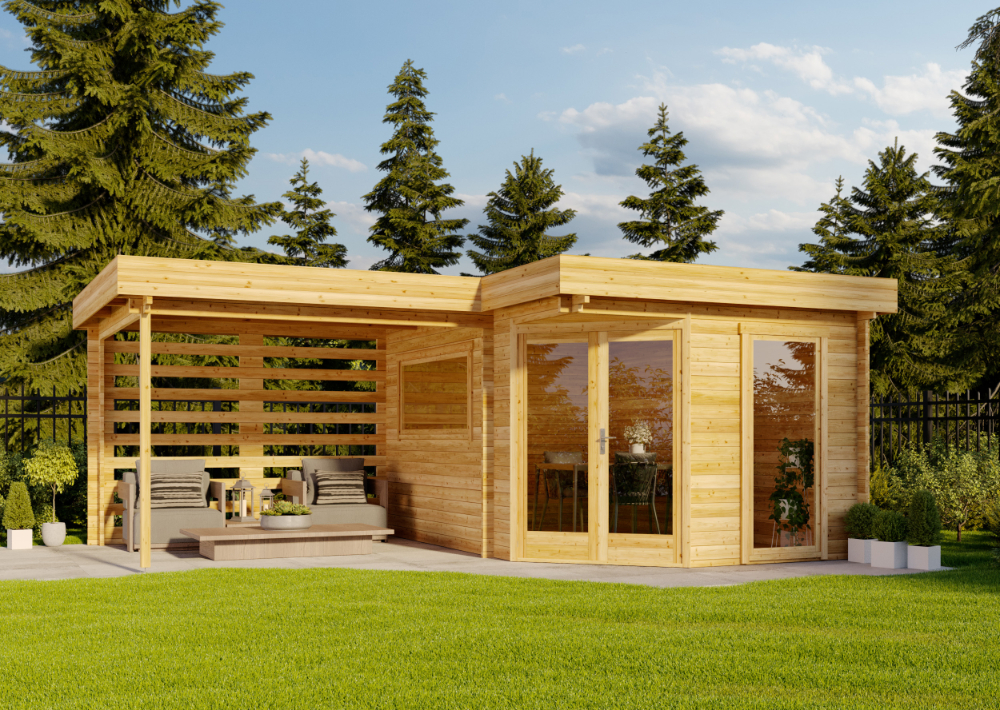 20% reduziert! 5-Eck Gartenhaus Pepe Optima 30m²