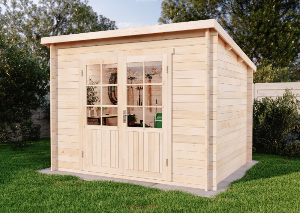 17% reduziert! Pultdach Gartenhaus Maria 9m²