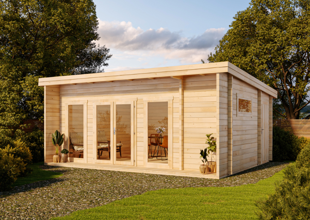 23% reduziert! Gartenhaus Modell Carla-70 ISO 30m²