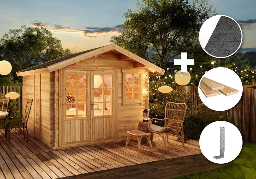ECO Set - Gartenhaus Palermo 9m²