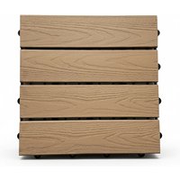 38 % Discount! WPC Terrassenfliese Holzoptik Bangkirai Set 1 m²