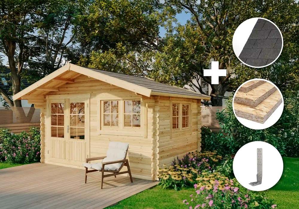 ECO Set - Gartenhaus Gabriel 400 x 300 cm 12m²