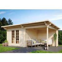 26 % Discount! Fjordholz Gartenhütten Modell Jacob 44 A mit Seitend 18m²