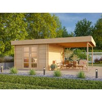 26 % Discount! Fjordholz Flachdach Gartenhütten Modell Felix 28 18m²