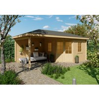 26 % Discount! Fjordholz 5-Eck Gartenhütten Modell Evelyn 3C 15m²