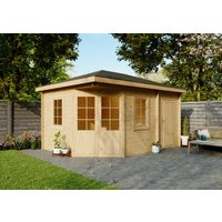26 % Discount! Fjordholz 5-Eck Gartenhütten Modell Evelyn 3D 9m²