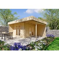 26 % Discount! Fjordholz Flachdach Gartenhütten Modell Aaron 28 20m²