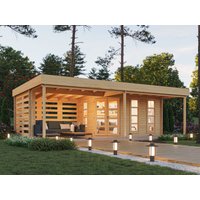 26 % Discount! Fjordholz Flachdach Gartenhütten Modell Susan 44 24m²