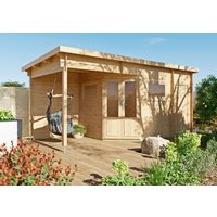 26 % Discount! Fjordholz 5-Eck Gartenhütten Modell Leva 2E 18m²
