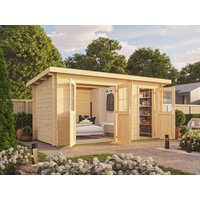 26 % Discount! Fjordholz Pultdach Gartenhütten Modell Ezra 2H, Kief 12m²