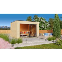 26 % Discount! Fjordholz Gartenhütten Modell Q-BIC Alu 70 A 16m²