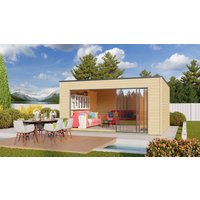 26 % Discount! Fjordholz Gartenhütten Modell Q-BIC Alu 44 E 25m²