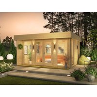 26 % Discount! Fjordholz Gartenhütten mit Flachdach Modell Kubi Mid 12m²