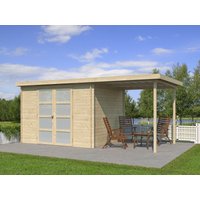 26 % Discount! Gerätehaus Modell Umea 7,38 m² + 200 cm Anbau 8m²