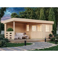 26 % Discount! Fjordholz 5-Eck Gartenhütten Modell Hanno 28 15m²