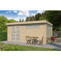 26 % Discount! Flachdach Gartenhütten Modell Nelo 44 E 24m²