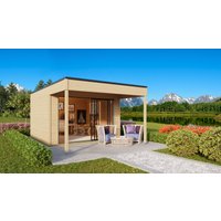 26 % Discount! Fjordholz Gartenhütten Modell Q-BIC Alu 44 A + VD 20m²