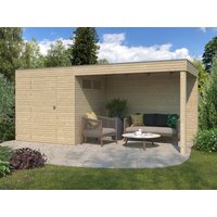 29 % Discount! Gartenhütten Modell QB-Line 4,41 m² + Anbau 12m²