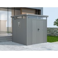37 % Discount! Metall Gerätehaus Modell Style 4,45 m² Alu Grau 4m²