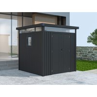 37 % Discount! Metall Gerätehaus Modell Style 4,45 m² Anthrazit 4m²