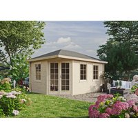 26 % Discount! Fjordholz Gartenhütten Modell Kiano 44 D 12m²