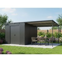 27 % Discount! Metall Gerätehaus Modell Lübeck 12,36 m² 12m²