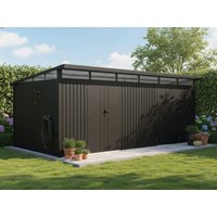 26 % Discount! Metall Gerätehaus Modell Skylight 2-Raum  15,18 m² 15m²
