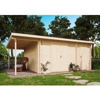 26 % Discount! Fjordholz Gartenhütten Modell Carin 44 D + SD 21m²