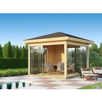26 % Discount! Fjordholz Glaspavillon Modell Alu 44 E 24m²
