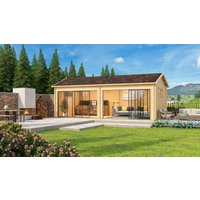 26 % Discount! Fjordholz Gartenhütten Alu Concept Jara 44 B 24m²