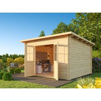 26 % Discount! Fjordholz Pultdach Gartenhütten Modell Ezra 5D 12m²