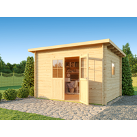 26 % Discount! Fjordholz Pultdach Gartenhütten Modell Ezra 4E 9m²