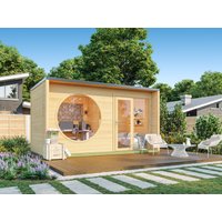 26 % Discount! Fjordholz Gartenhütten Modell Office Box Größe M nat 24m²