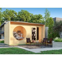 26 % Discount! Fjordholz Gartenhütten Modell Office Box Größe L nat 18m²